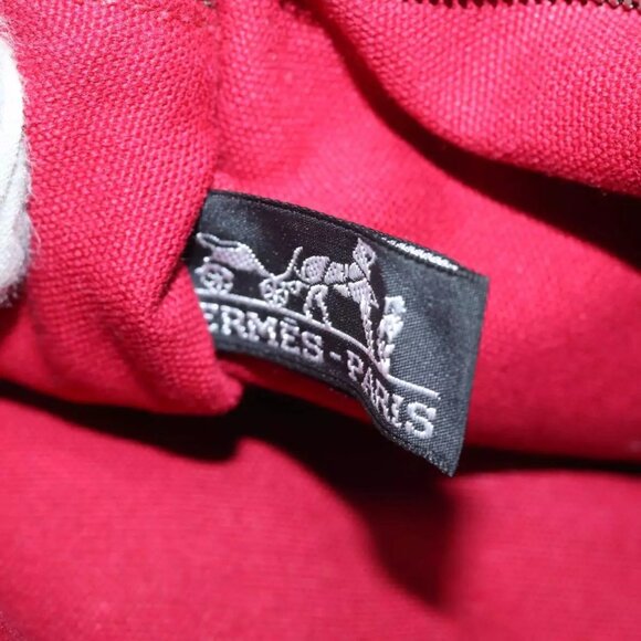HERMES Toroca Horizontal PM Hand Bag Canvas Red - Picture 6 of 16